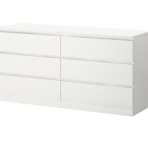 Malm kommode m/6 skuffer.