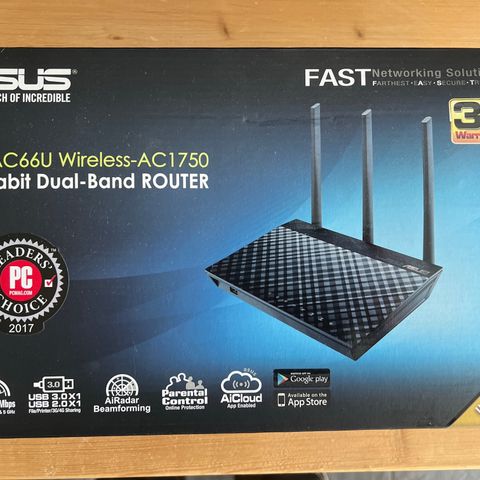 ASUS RT-AC66U Wireless- AC1750 Gigabit Dual-Band Router