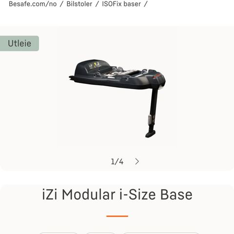 Besafe iZi Modular i-Size X1 base ønskes kjøpt