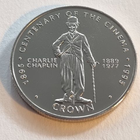 1 Crown 1995, Gibraltar - Charlie Chaplin