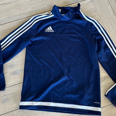 Blå Adidas genser Str 164 (14-16 år)