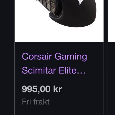 Corsair Gaming Scimitar Elite RGB Gamingmus (sort)