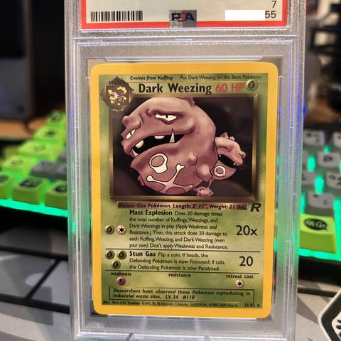 Dark Weezing #31 Pokemon Team Rocket PSA 7