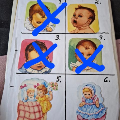 Gamle norske Mittet baby glansbilder kr 15 pr stk pp