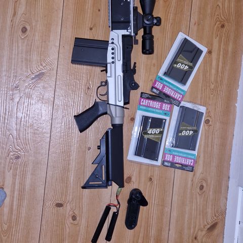 Softgun rifle i metall +  ekstra sikte