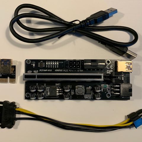 PCIE Riser kort for mining. 14 stk.