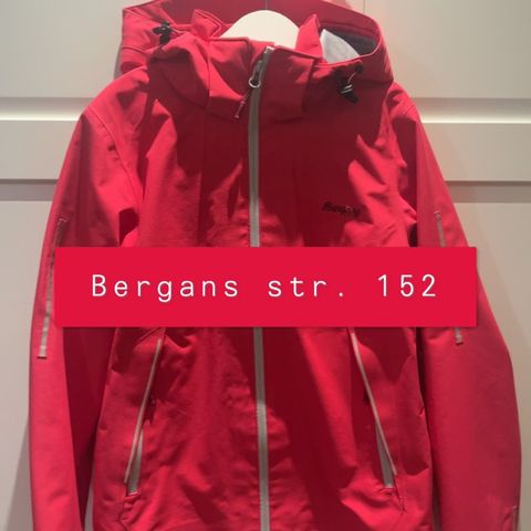 Bergans skalljakke gtx 152 rød