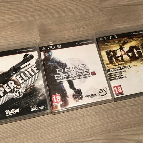 PS3 spill: Dead Space 3, Sniper Elite v2, og Rage