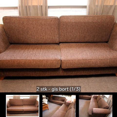 Sofa gis bort x 2 240x 90 (Begge)