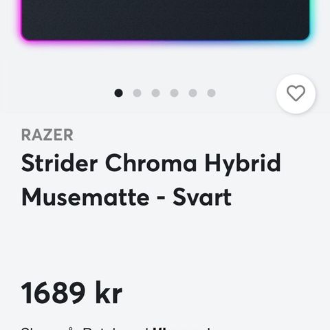 Razer musematte med LED-lys