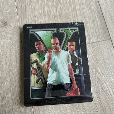 Grand Theft Auto V PS3 Steelbook uåpnet