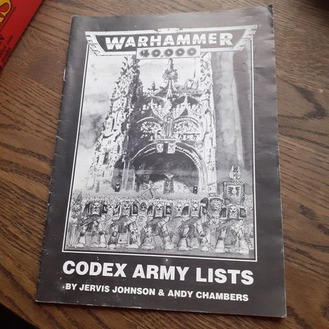 WARHAMMER 40000 CODEX ARMY LISTS 1993. GAMES WORKSHOP.