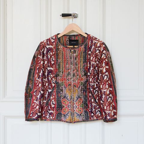 ISABEL MARANT Gamble Printed Silk Bomber