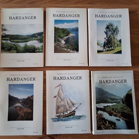 Tidsskriftet Hardanger, 32 bind fra årene 1986-2019