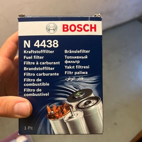 2 stk Bosch N 4438 Drivstoffilter