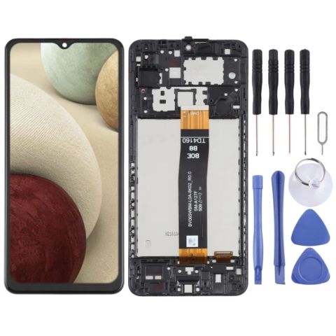 Samsung Galaxy A12 SM-127F Original LCD Digitizer Full Assembly with Frame