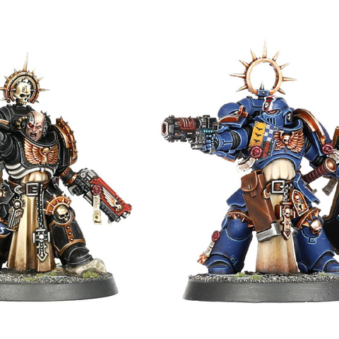 Warhammer 40K - Indomitus chaplain + Lieutenant