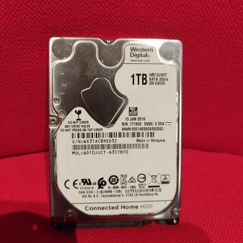 Western Digital 1TB 2.5inch Harddisk SATA