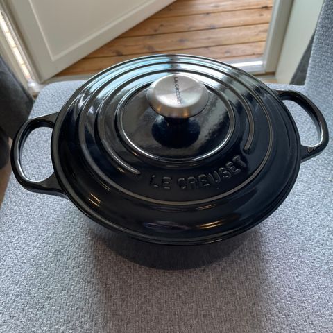 Le Creuset støpejernsgryte sort