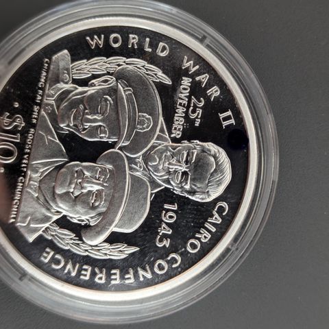 Republic Liberia 10$ 999 fine silver 1 onz