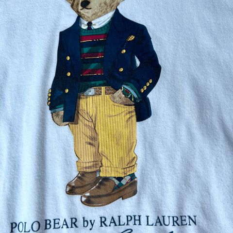 Polo Ralph Lauren str 130 eller 7 år t shirt bjørn t shirt bear tshirt