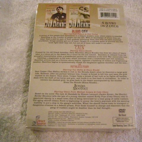 Wild West Shootout, Jack Palance, Glenn Ford, Van Heflin, Kinski DVD 4 movies