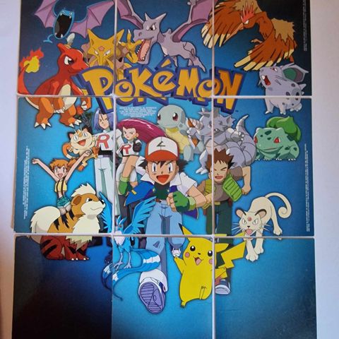 Pokemon kort - VINTAGE 1999 Topps Pokemon TV  Complete Puzzle TV5-TV13