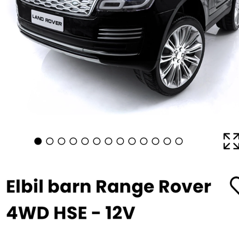 Elbil barn Range Rover 4WD HSE - 12V kr. 2.500,- må hentes