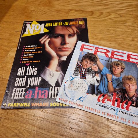 No 1 , 1986 med A-ha Flexi bok, Madonna,  Depeche Mode, The Wham