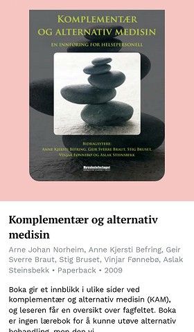 Komplementær og alternativ medisin.