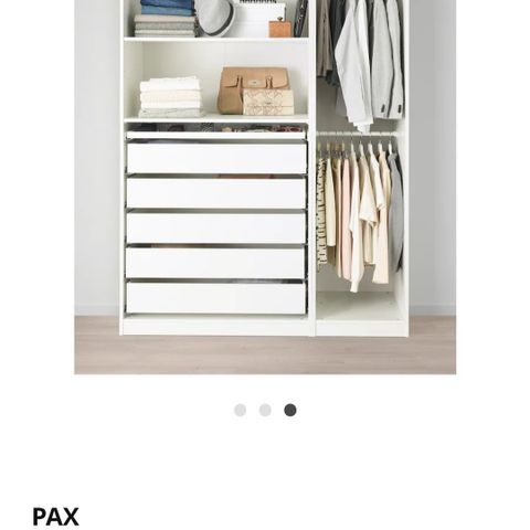 Ikea Pax garderobeskap selges