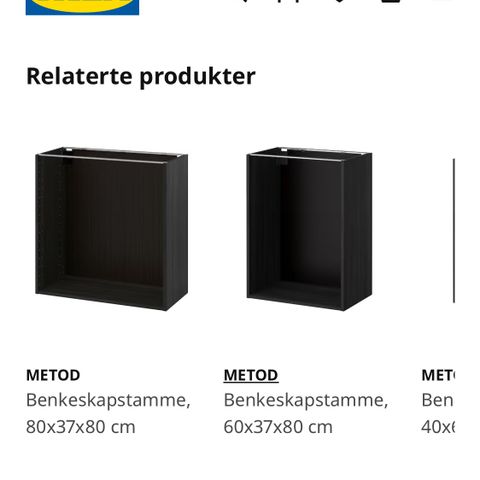 IKEA metod skap - svart