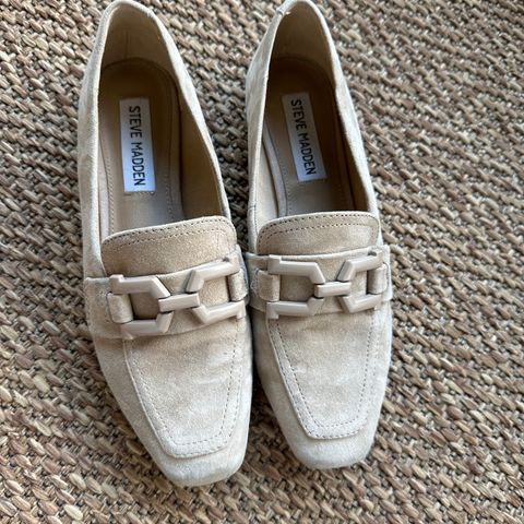 Steve Madden loafers / mokasiner - lys beige str 35,5