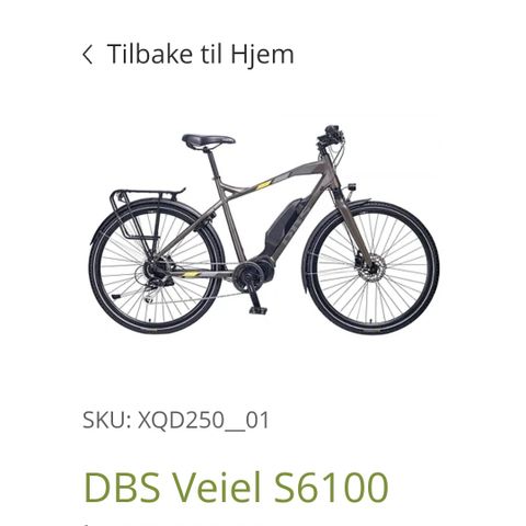 El sykkel DBS veiel S6100 til salgs