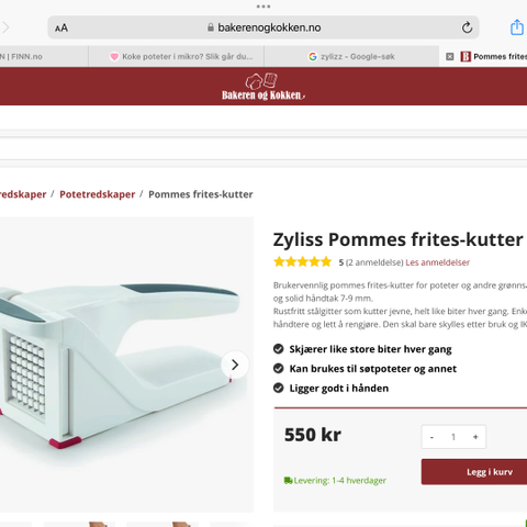 Zylizz pommes frites kutter