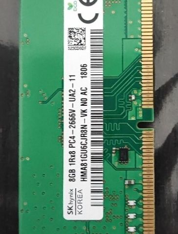 Ram DDR4 2666 MHz 8GB 1 stk veldig pent brukt