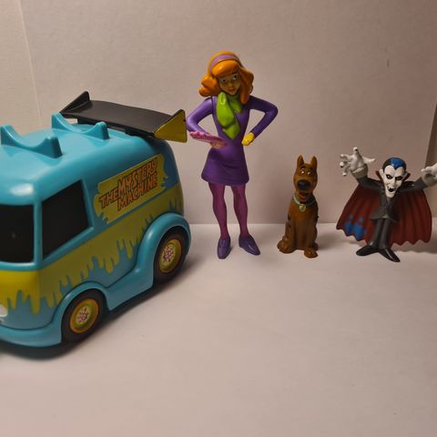 3 stk Scooby Doo Lekefigurer og Lekebil - Retro Samlefigurer