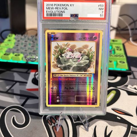 Mew [Reverse Holo] #53  PSA 7