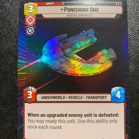 Punishing one hyperspace foil Star wars unlimited samlekort