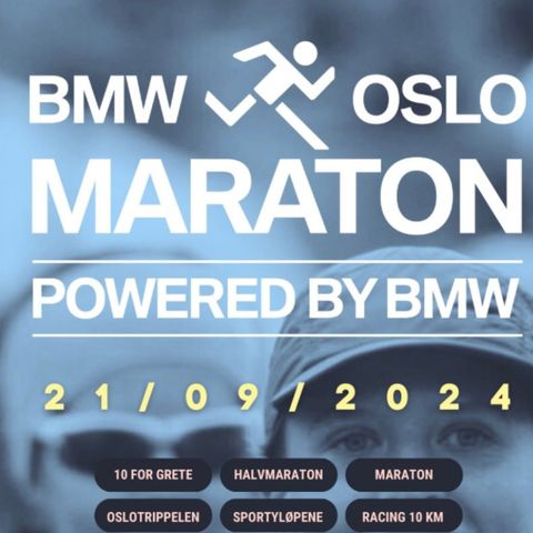 BMW Oslo maraton startnummeret