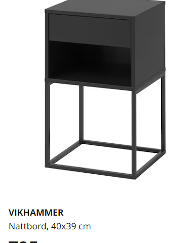 2 x nattbord, Vikhammer/ Ikea