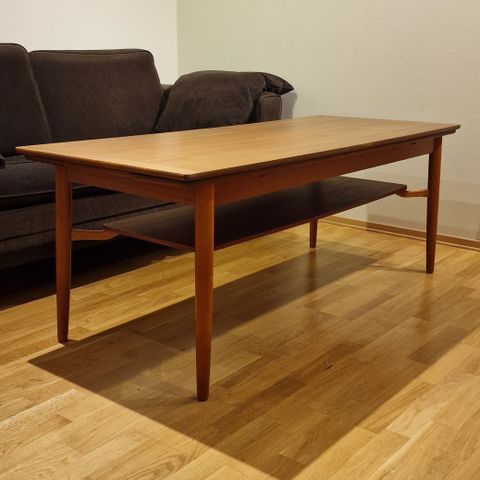 2 stk. Retro Teak salongbord med klaffer