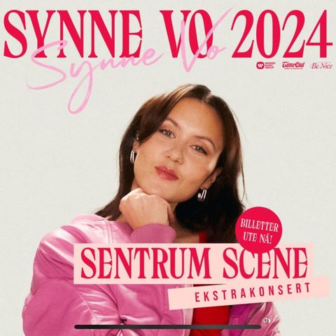 2 stk billetter til Synne Vo - 4.okt