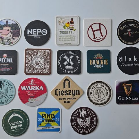 18 øl brikker ølbrikker beer coaster Bierdeckel