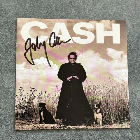 Johnny Cash signert American Recordings cd. Supersjelden