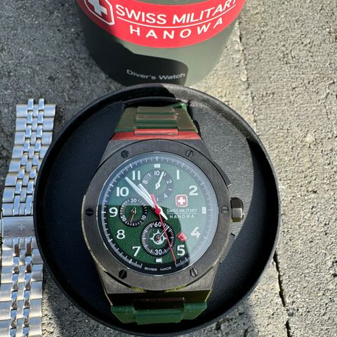 SWISS MILITARY HANOWA SONORAN GREEN 43MM