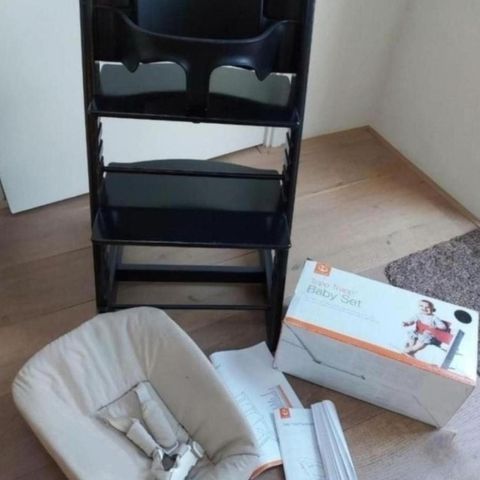 Eik! Oak black Stokke tripp trapp stol