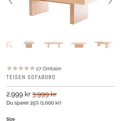 Teisen sofabord