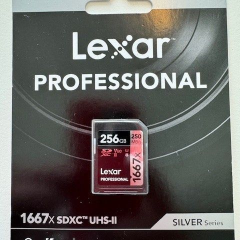 2 stk Minnekort - Lexar Pro 1667X SDXC UHS-II U3 256 GB