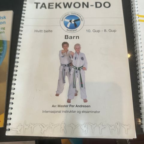 Taekwon-do kompendium hvit og gult belte